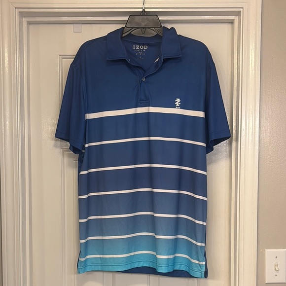 Izod Men's Blue Gradient Polo Shirt - Picture 1 of 5